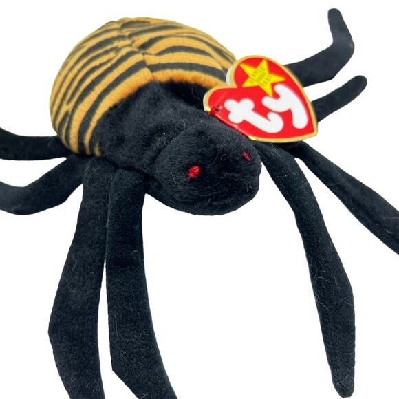 Ty Original Beanie Baby Spinner The Spider Retired 1996 RARE Multiple Errors - Picture 2 of 12